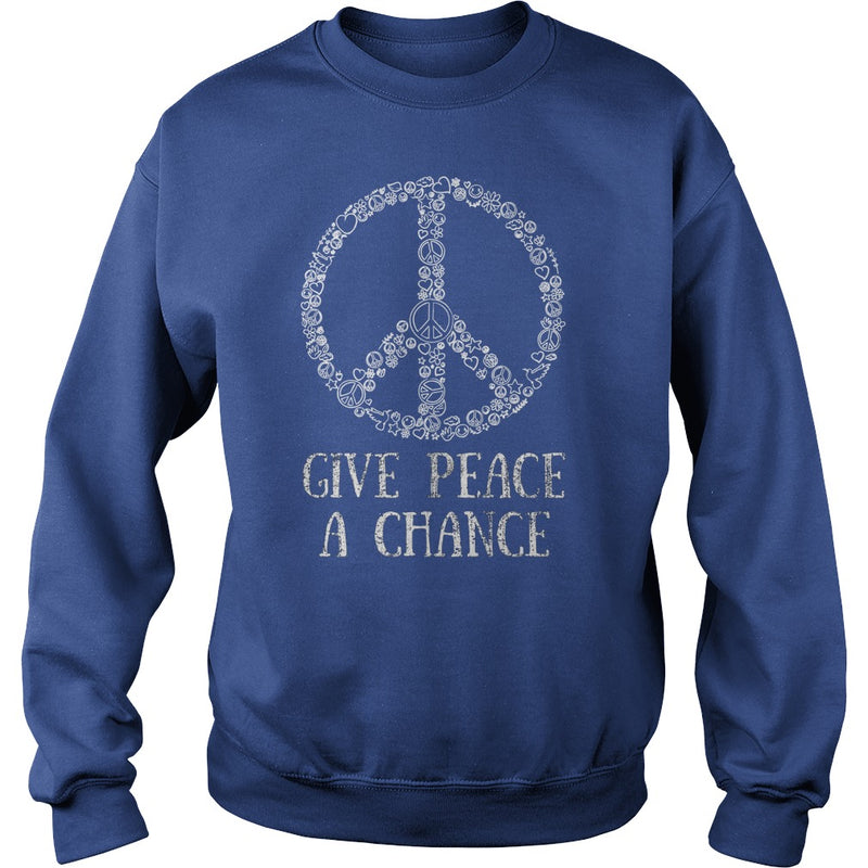 GIVE PEACE A CHANCE TEE FOR HIPPIES  BOOMERS  &amp; MILLENNIALS