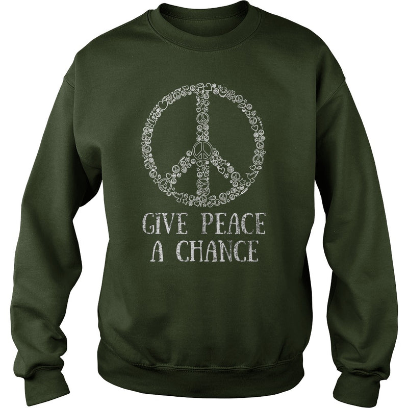 GIVE PEACE A CHANCE TEE FOR HIPPIES  BOOMERS  &amp; MILLENNIALS