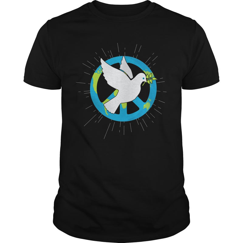 HAPPY INTERNATIONAL PEACE DAY WITH BIRD &amp; EARTH T-SHIRT