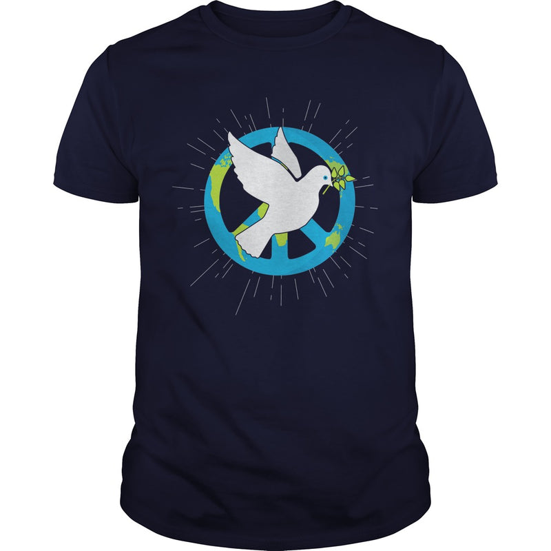 HAPPY INTERNATIONAL PEACE DAY WITH BIRD &amp; EARTH T-SHIRT