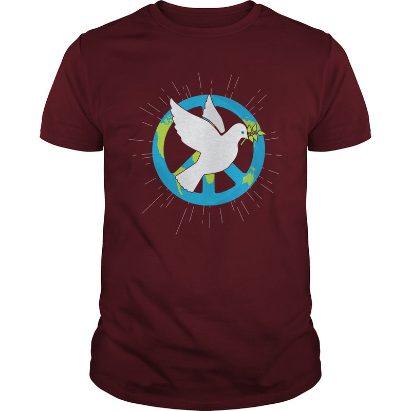 HAPPY INTERNATIONAL PEACE DAY WITH BIRD &amp; EARTH T-SHIRT