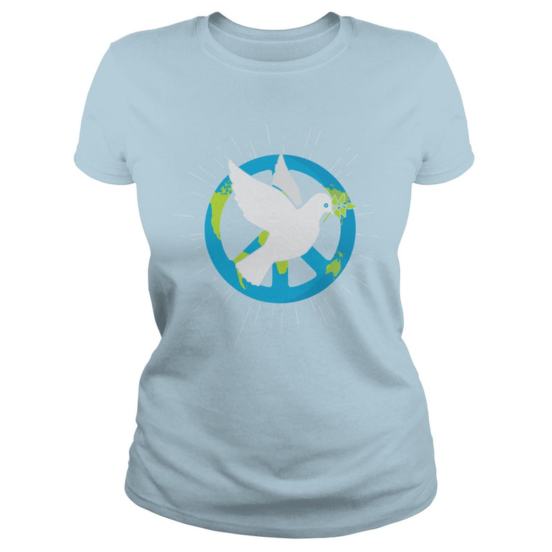 HAPPY INTERNATIONAL PEACE DAY WITH BIRD &amp; EARTH T-SHIRT