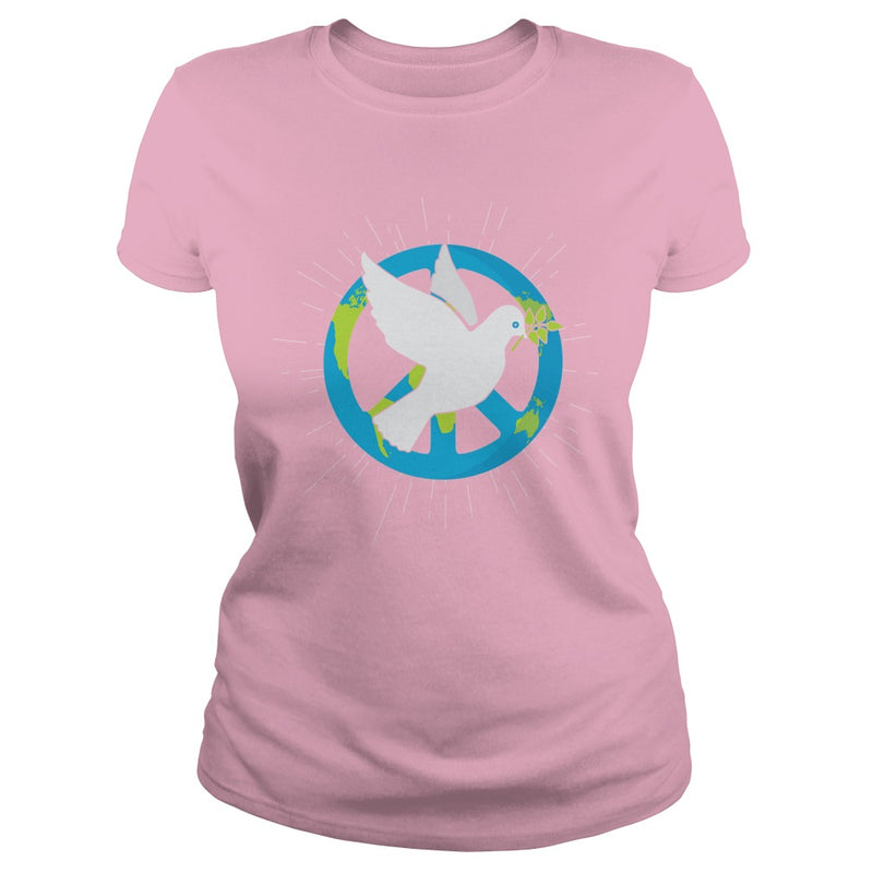 HAPPY INTERNATIONAL PEACE DAY WITH BIRD &amp; EARTH T-SHIRT