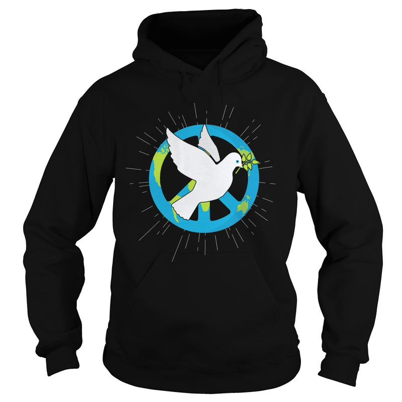 HAPPY INTERNATIONAL PEACE DAY WITH BIRD &amp; EARTH T-SHIRT