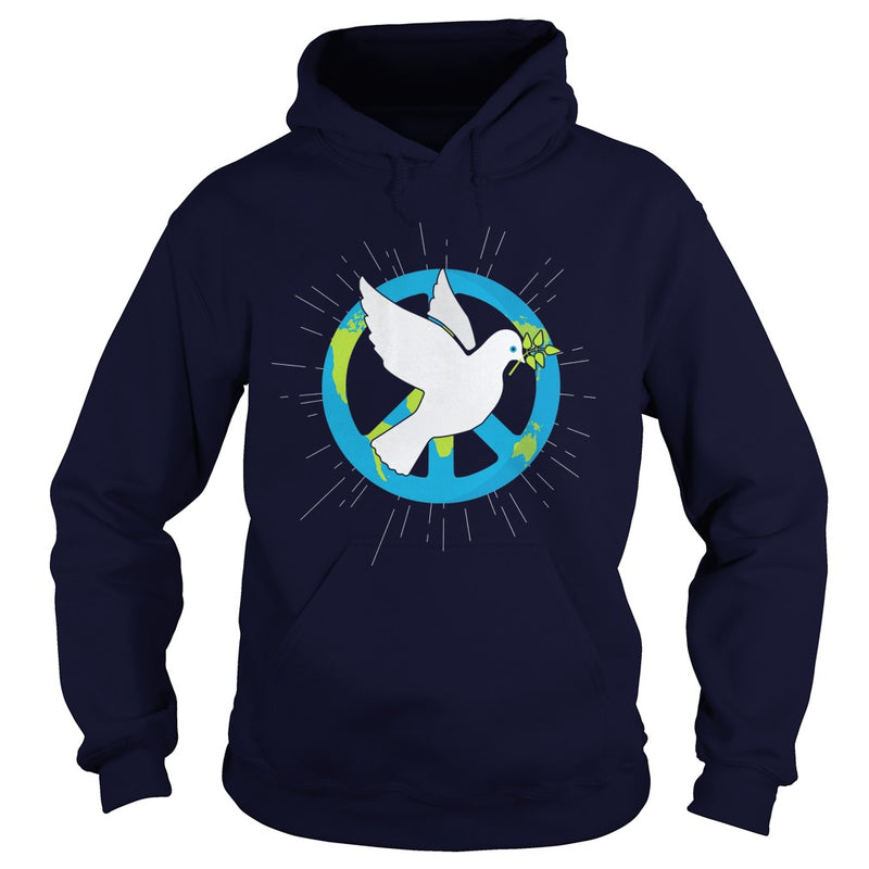 HAPPY INTERNATIONAL PEACE DAY WITH BIRD &amp; EARTH T-SHIRT