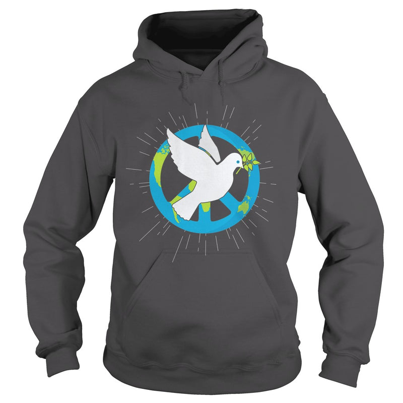 HAPPY INTERNATIONAL PEACE DAY WITH BIRD &amp; EARTH T-SHIRT