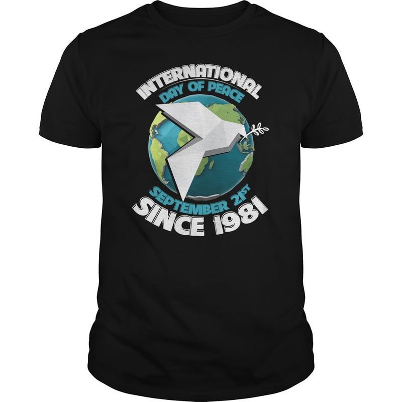 HAPPY INTERNATIONAL PEACE DAY WITH BIRD &amp; EARTH T-SHIRTS