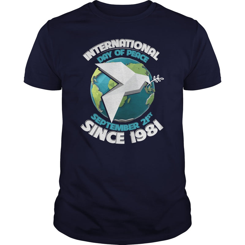 HAPPY INTERNATIONAL PEACE DAY WITH BIRD &amp; EARTH T-SHIRTS