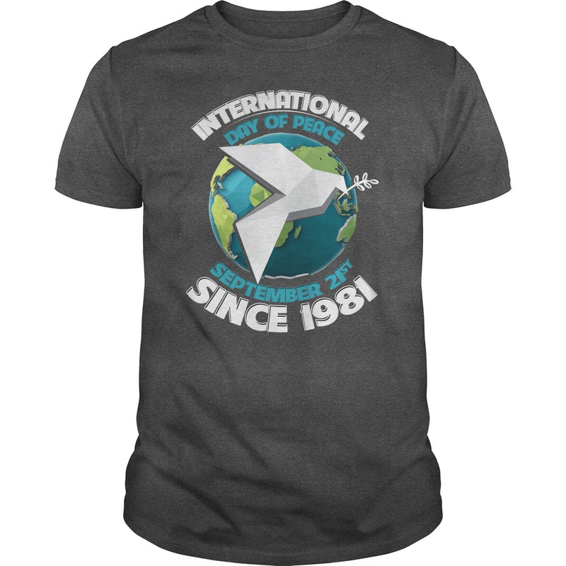 HAPPY INTERNATIONAL PEACE DAY WITH BIRD &amp; EARTH T-SHIRTS