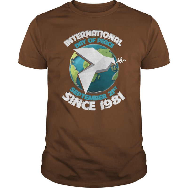 HAPPY INTERNATIONAL PEACE DAY WITH BIRD &amp; EARTH T-SHIRTS