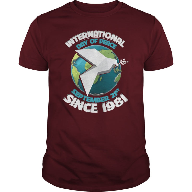 HAPPY INTERNATIONAL PEACE DAY WITH BIRD &amp; EARTH T-SHIRTS