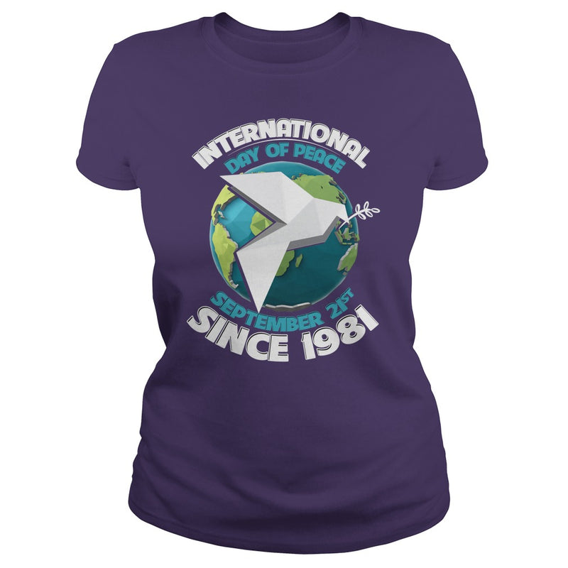 HAPPY INTERNATIONAL PEACE DAY WITH BIRD &amp; EARTH T-SHIRTS