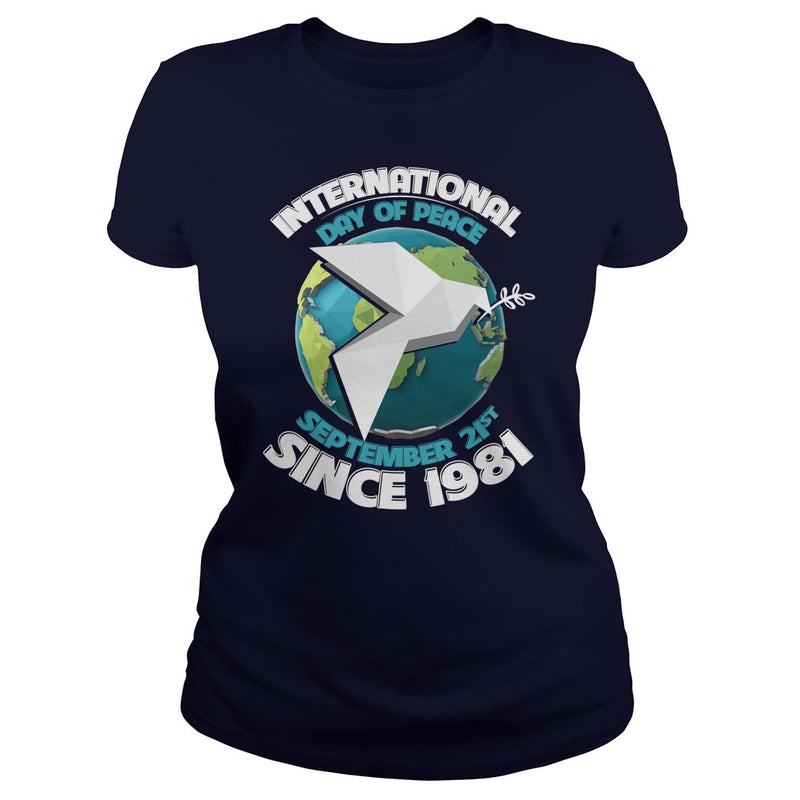 HAPPY INTERNATIONAL PEACE DAY WITH BIRD &amp; EARTH T-SHIRTS
