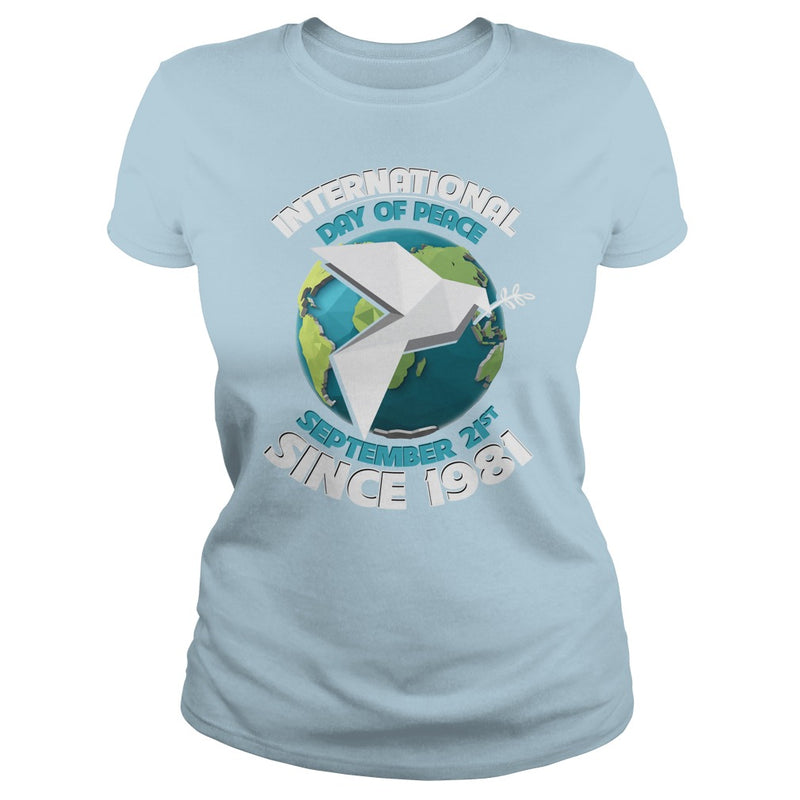 HAPPY INTERNATIONAL PEACE DAY WITH BIRD &amp; EARTH T-SHIRTS