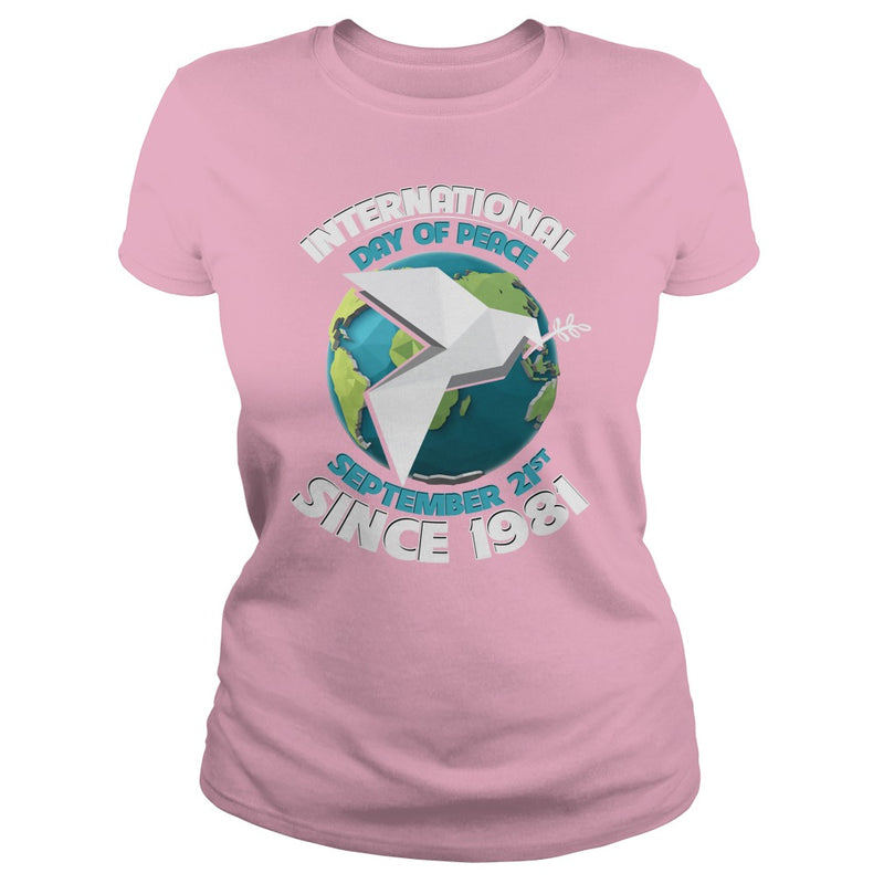 HAPPY INTERNATIONAL PEACE DAY WITH BIRD &amp; EARTH T-SHIRTS