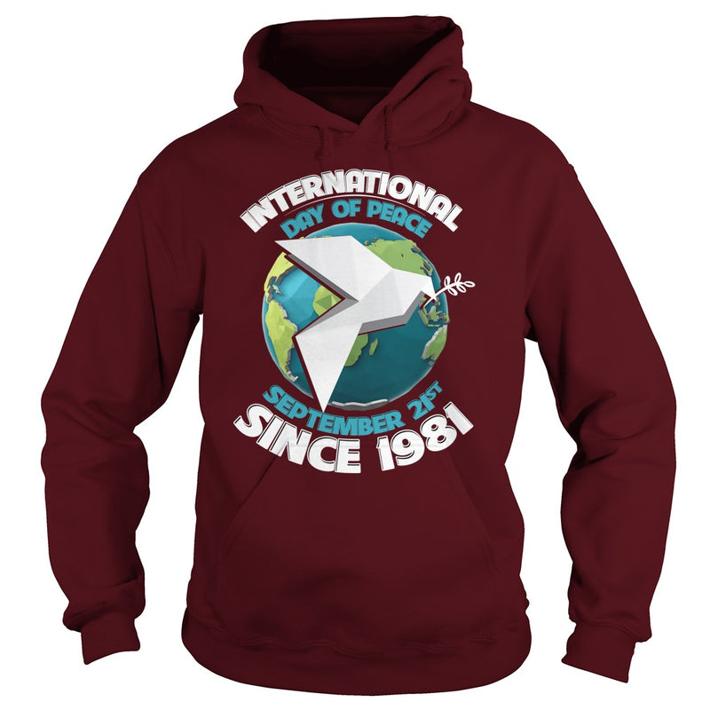 HAPPY INTERNATIONAL PEACE DAY WITH BIRD &amp; EARTH T-SHIRTS