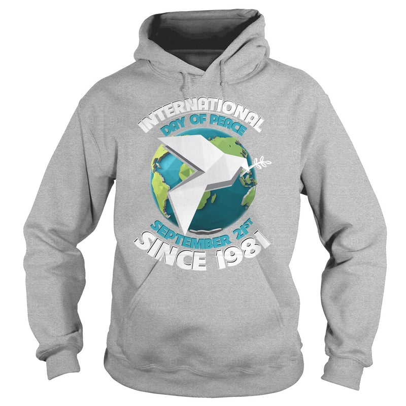 HAPPY INTERNATIONAL PEACE DAY WITH BIRD &amp; EARTH T-SHIRTS