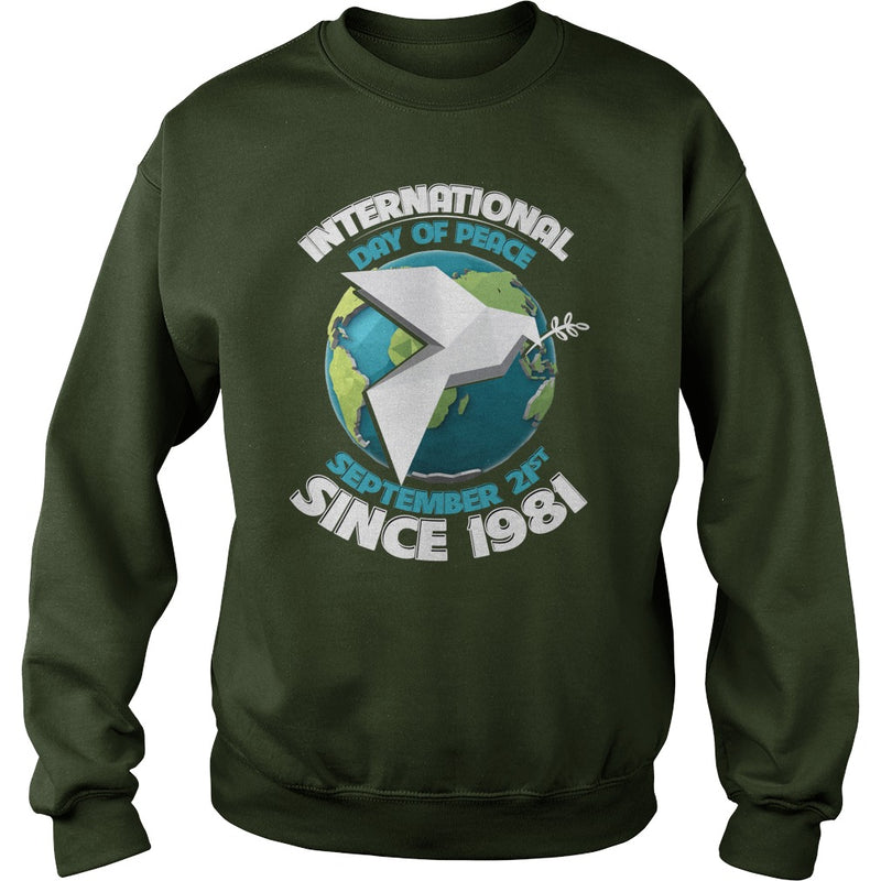 HAPPY INTERNATIONAL PEACE DAY WITH BIRD &amp; EARTH T-SHIRTS
