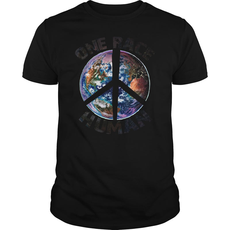 ONE RACE HUMAN - PEACE T SHIRT HAPPY PEACE DAY  GIFT