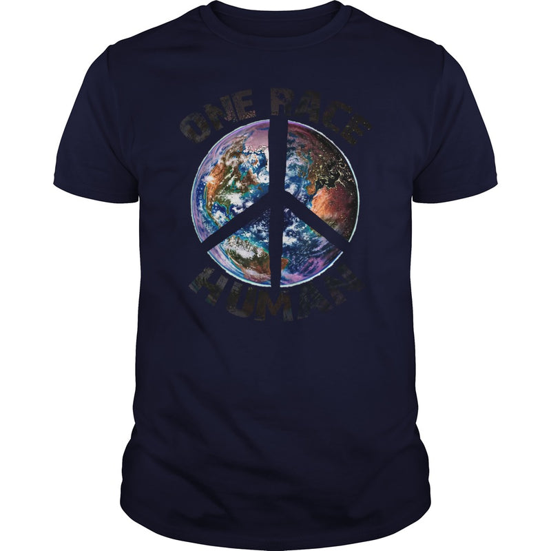 ONE RACE HUMAN - PEACE T SHIRT HAPPY PEACE DAY  GIFT