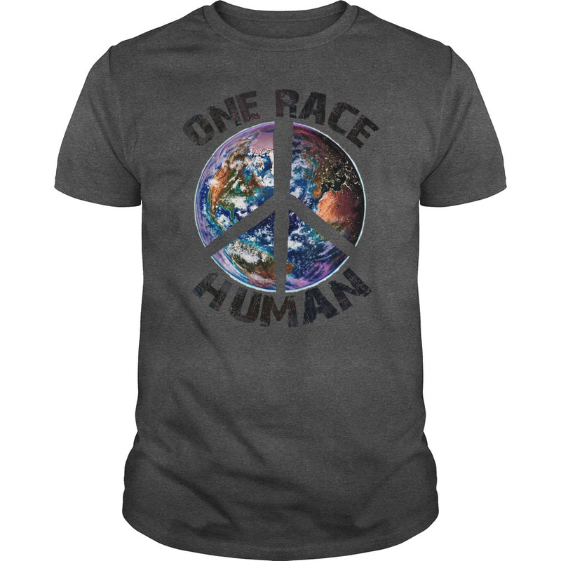 ONE RACE HUMAN - PEACE T SHIRT HAPPY PEACE DAY  GIFT