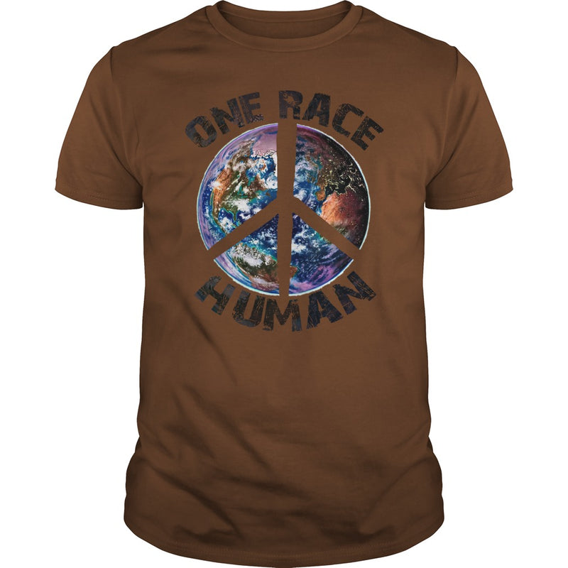 ONE RACE HUMAN - PEACE T SHIRT HAPPY PEACE DAY  GIFT