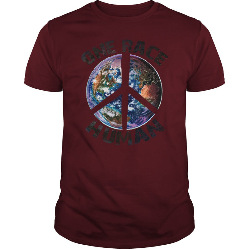 ONE RACE HUMAN - PEACE T SHIRT HAPPY PEACE DAY  GIFT