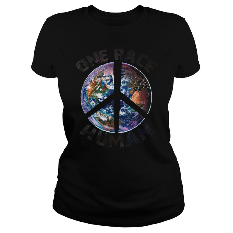 ONE RACE HUMAN - PEACE T SHIRT HAPPY PEACE DAY  GIFT