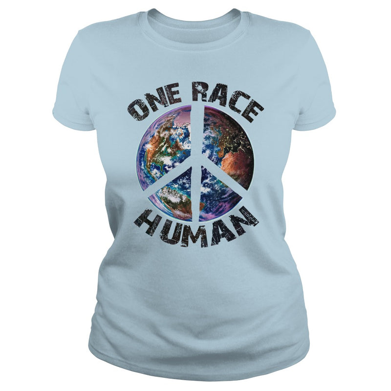 ONE RACE HUMAN - PEACE T SHIRT HAPPY PEACE DAY  GIFT