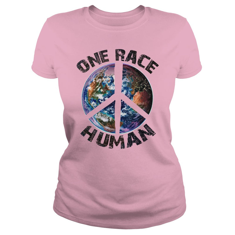ONE RACE HUMAN - PEACE T SHIRT HAPPY PEACE DAY  GIFT