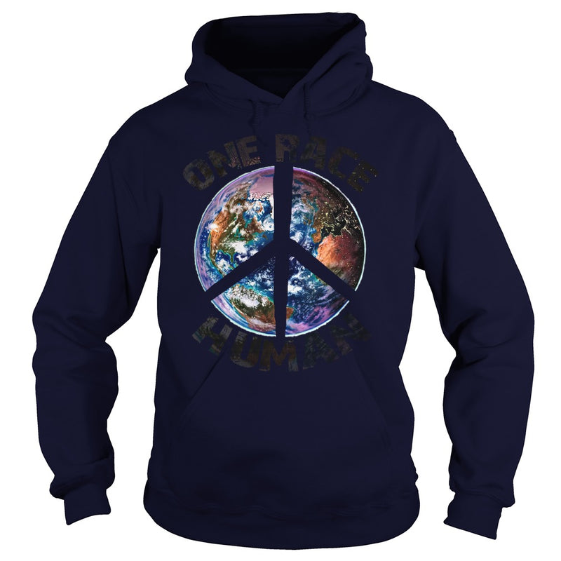 ONE RACE HUMAN - PEACE T SHIRT HAPPY PEACE DAY  GIFT