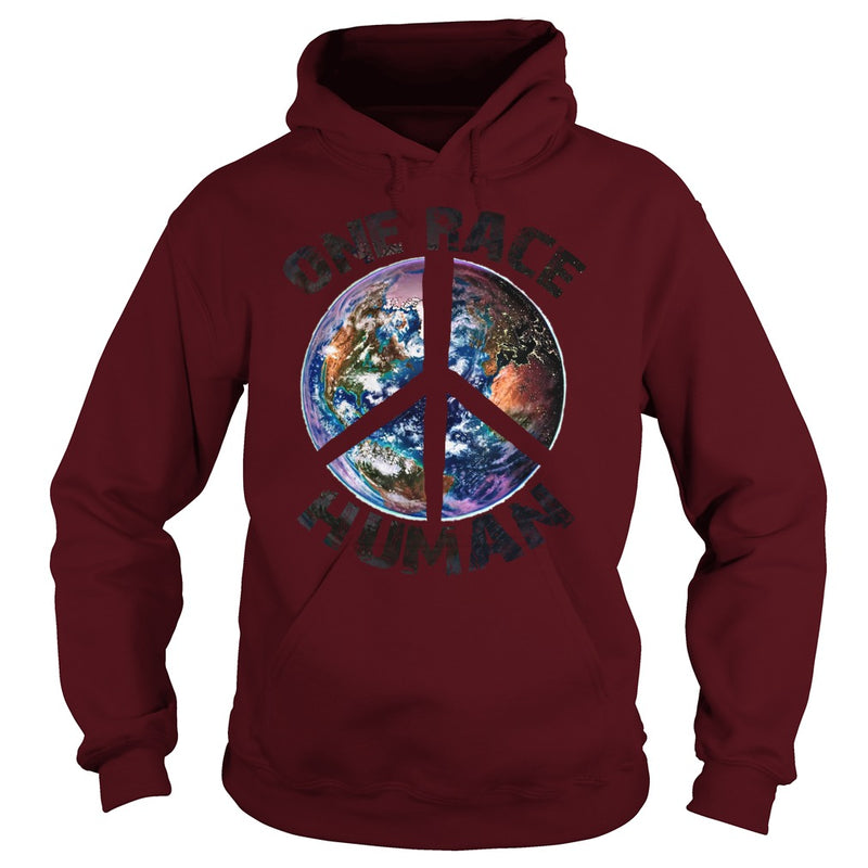 ONE RACE HUMAN - PEACE T SHIRT HAPPY PEACE DAY  GIFT