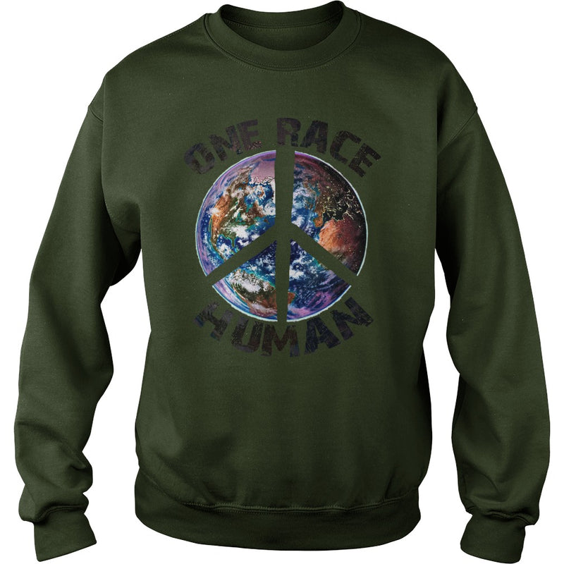 ONE RACE HUMAN - PEACE T SHIRT HAPPY PEACE DAY  GIFT