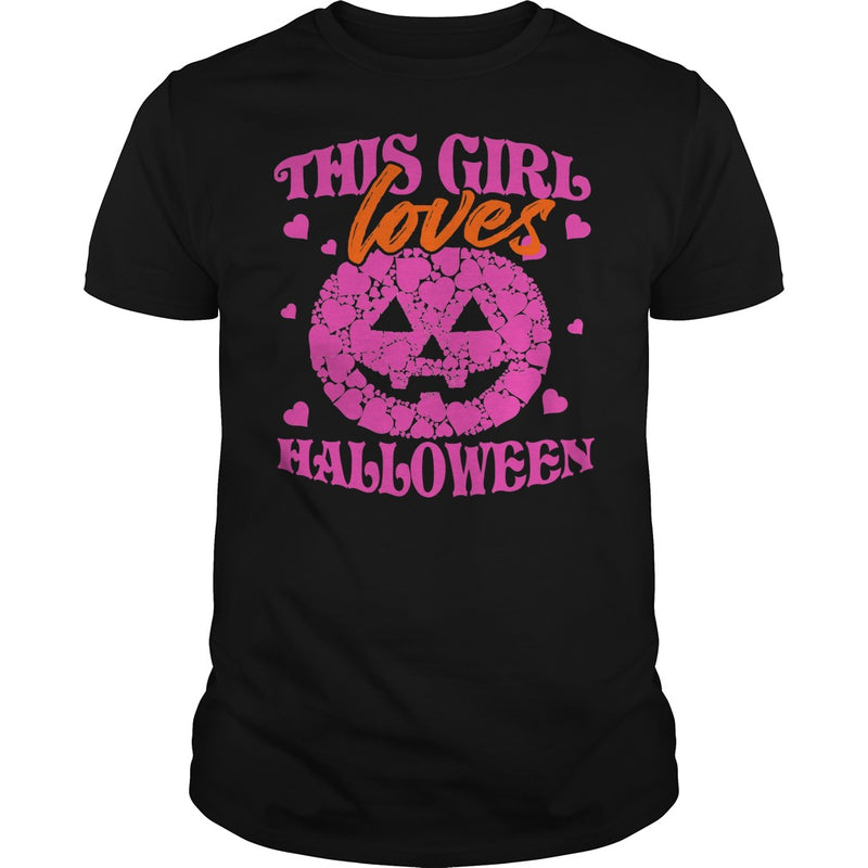 THIS GIRL LOVES HALLOWEEN T SHIRT (PINK)