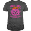 THIS GIRL LOVES HALLOWEEN T SHIRT (PINK)
