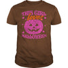 THIS GIRL LOVES HALLOWEEN T SHIRT (PINK)