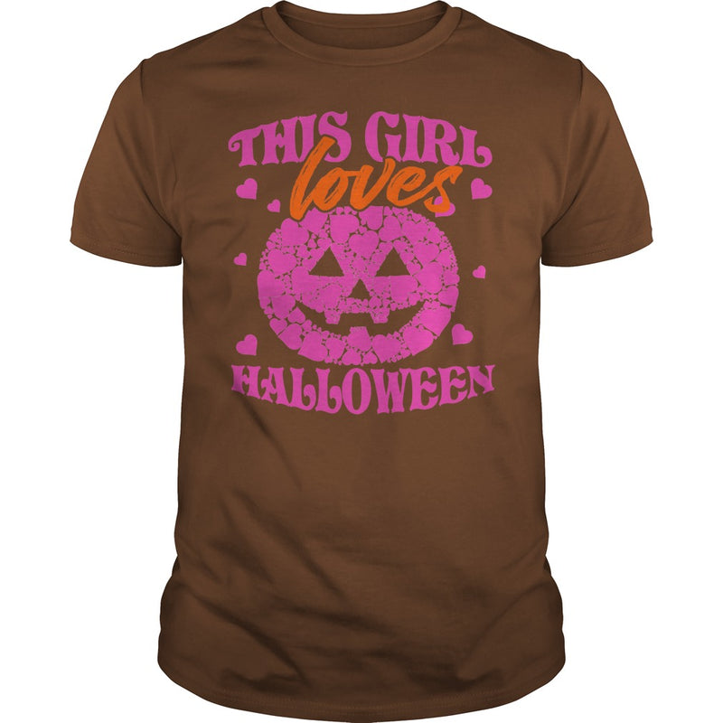 THIS GIRL LOVES HALLOWEEN T SHIRT (PINK)