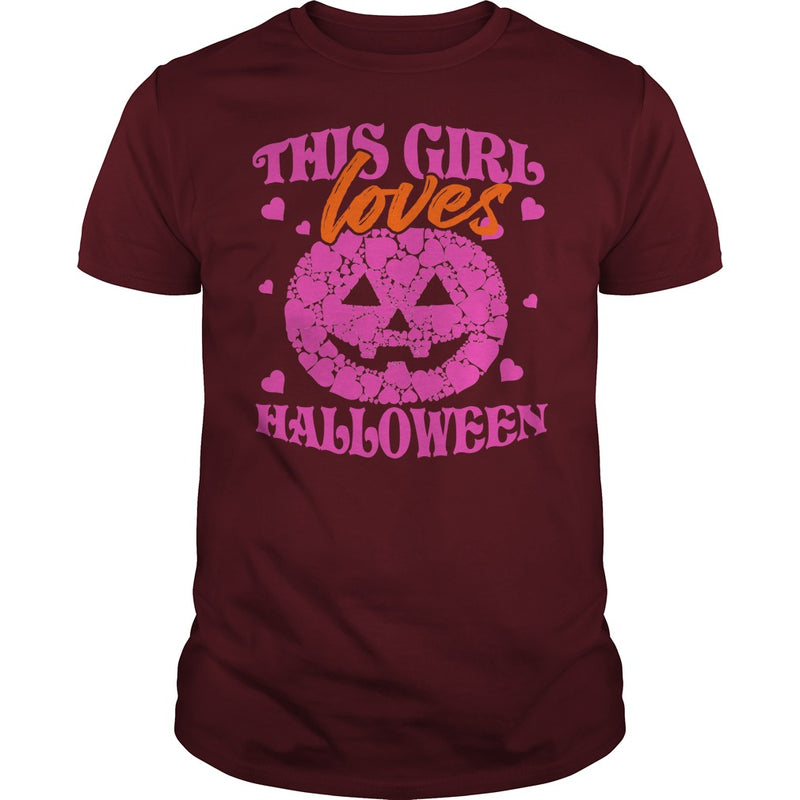 THIS GIRL LOVES HALLOWEEN T SHIRT (PINK)