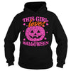 THIS GIRL LOVES HALLOWEEN T SHIRT (PINK)