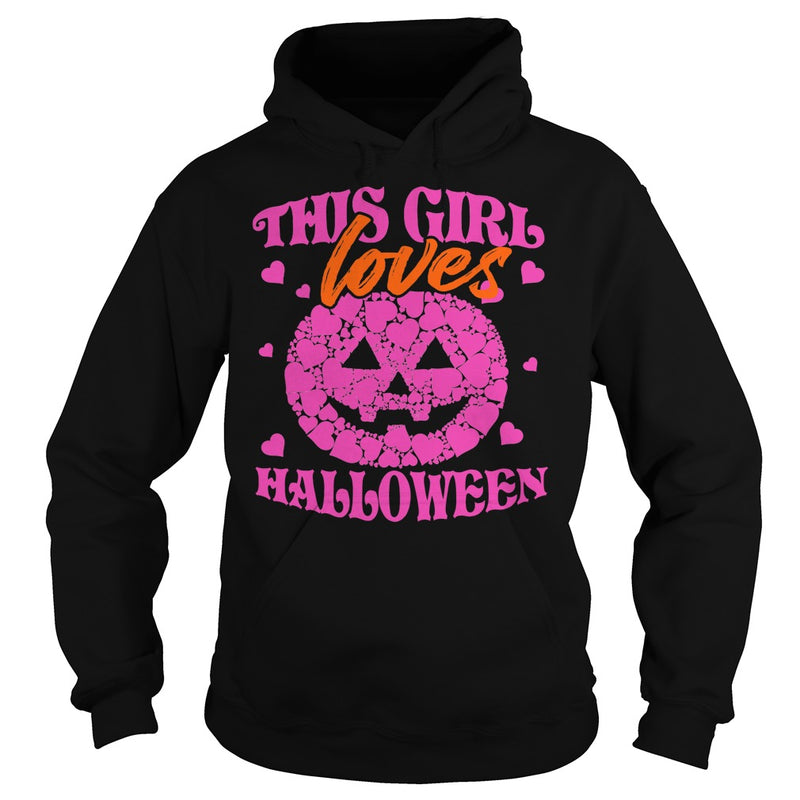 THIS GIRL LOVES HALLOWEEN T SHIRT (PINK)