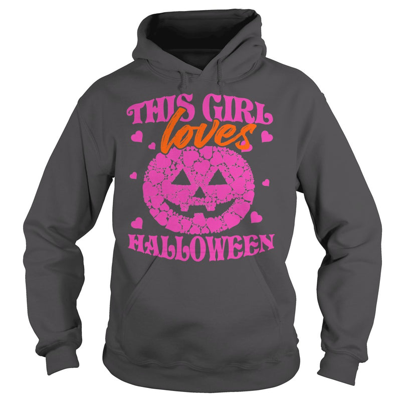 THIS GIRL LOVES HALLOWEEN T SHIRT (PINK)