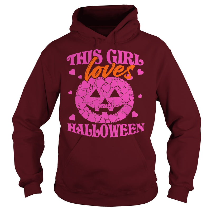THIS GIRL LOVES HALLOWEEN T SHIRT (PINK)