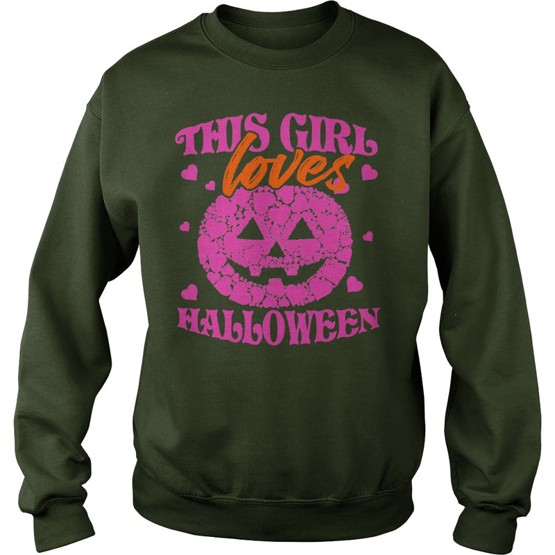 THIS GIRL LOVES HALLOWEEN T SHIRT (PINK)