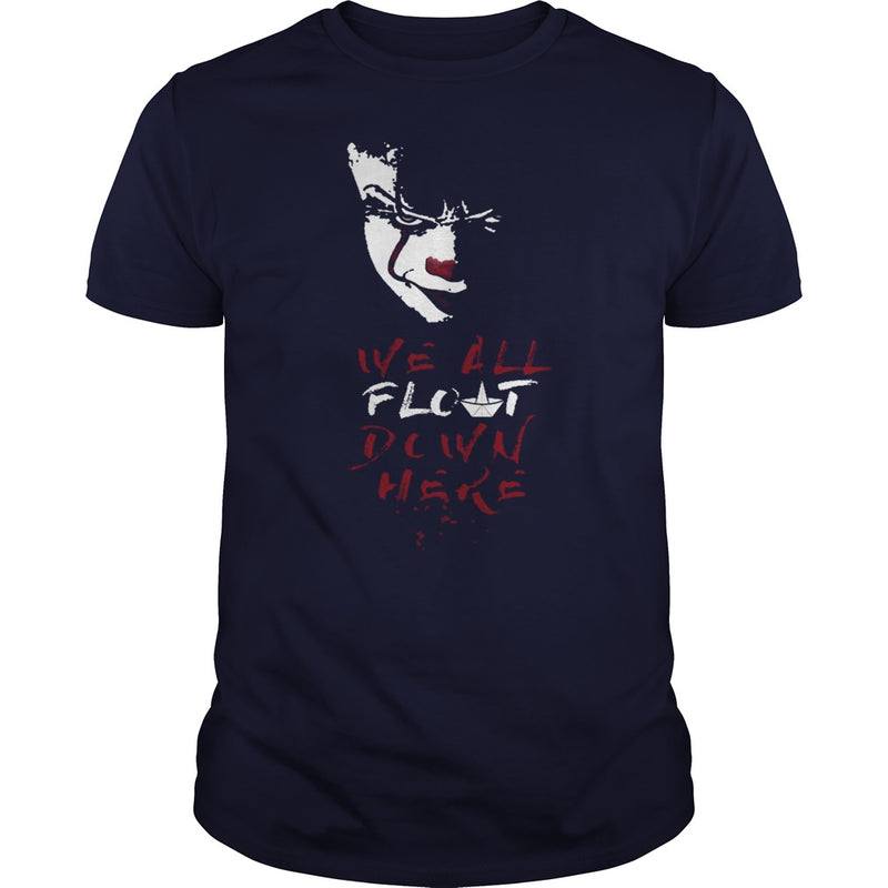 RED BALLOON WE ALL FLOAT DOWN CLOWN HORROR HALLOWEEN T-SHIRT
