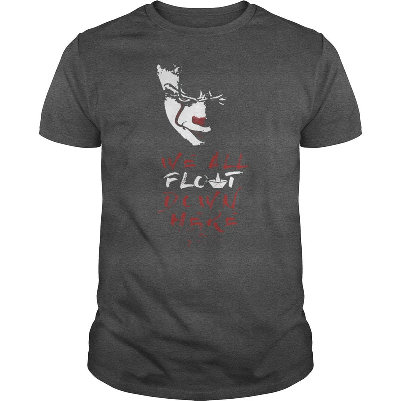 RED BALLOON WE ALL FLOAT DOWN CLOWN HORROR HALLOWEEN T-SHIRT