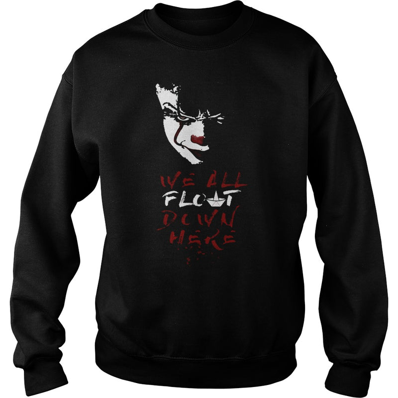 RED BALLOON WE ALL FLOAT DOWN CLOWN HORROR HALLOWEEN T-SHIRT