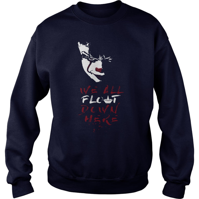 RED BALLOON WE ALL FLOAT DOWN CLOWN HORROR HALLOWEEN T-SHIRT