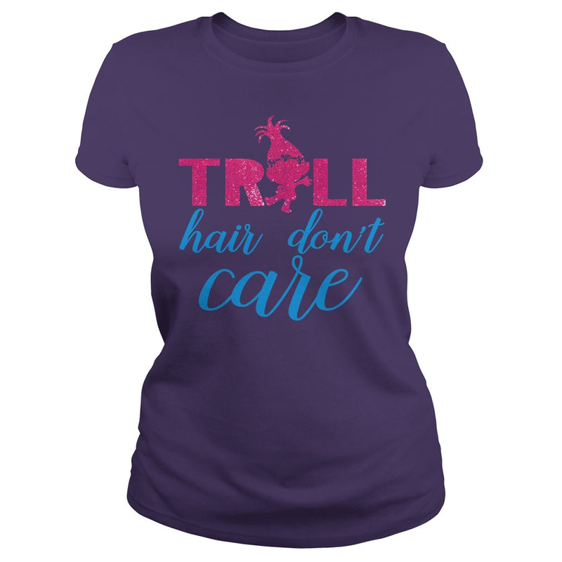 TROLL HAIR DONT CARE FUNNY T SHIRT