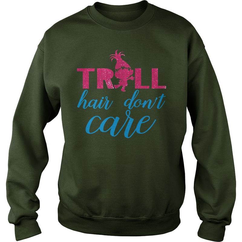 TROLL HAIR DONT CARE FUNNY T SHIRT
