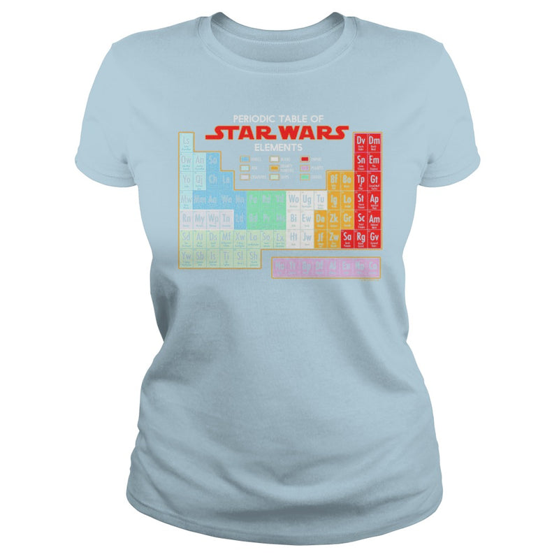 STAR A WARS PERIODIC TABLE OF ELEMENTS GRAPHIC T-SHIRT